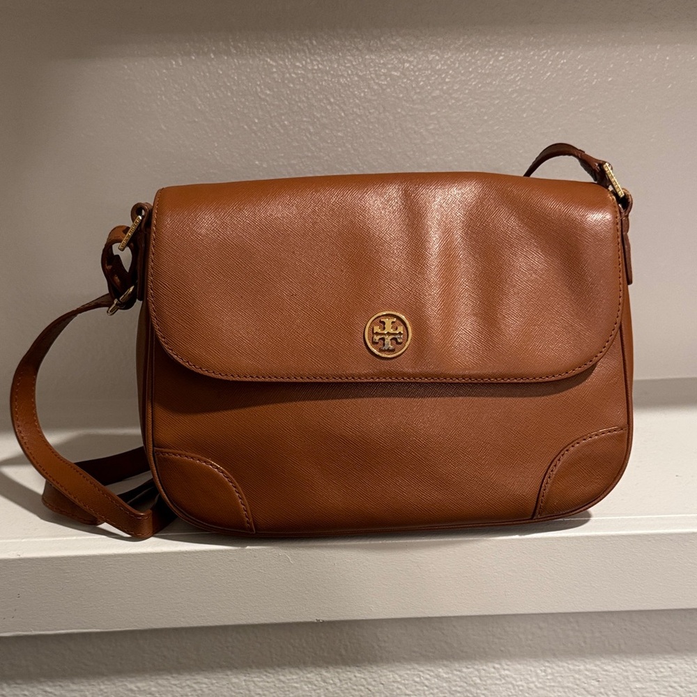 Tory Burch Tan Leather Crossbody Bag